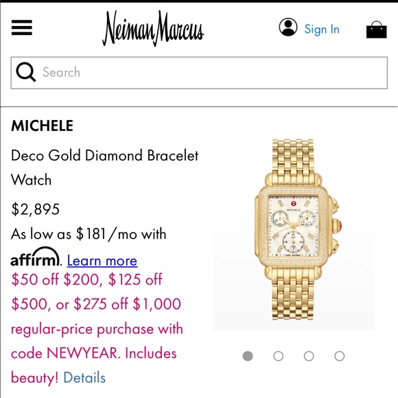Michele deco diamond watch - Picture 3 of 12